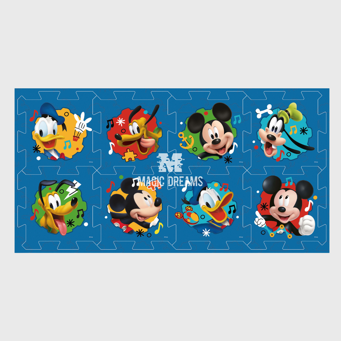 Tapete de Espuma Encaixe 8 Peças Mickey Mouse 118,5x61,5cm