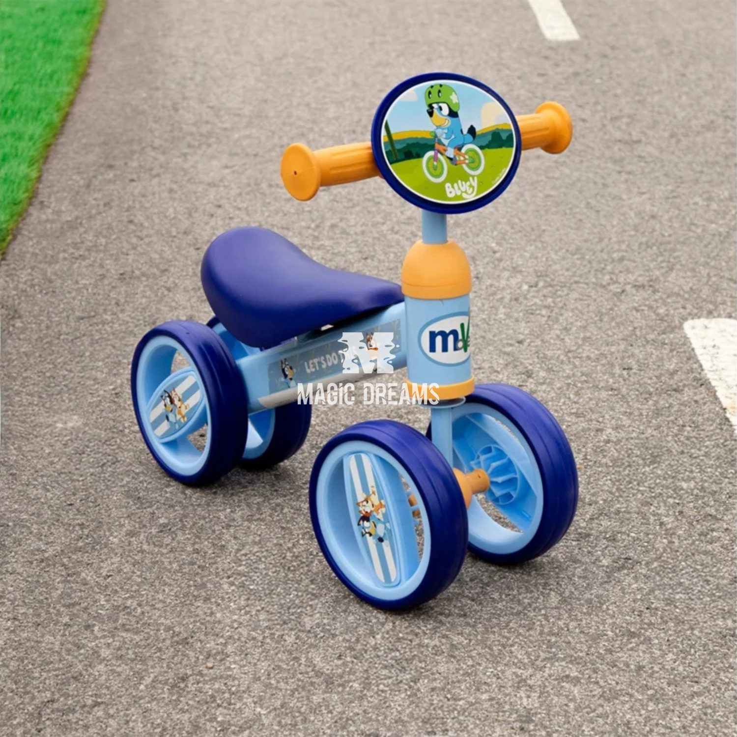 Triciclo Ride-On Bluey e Bingo 47x25x37cm