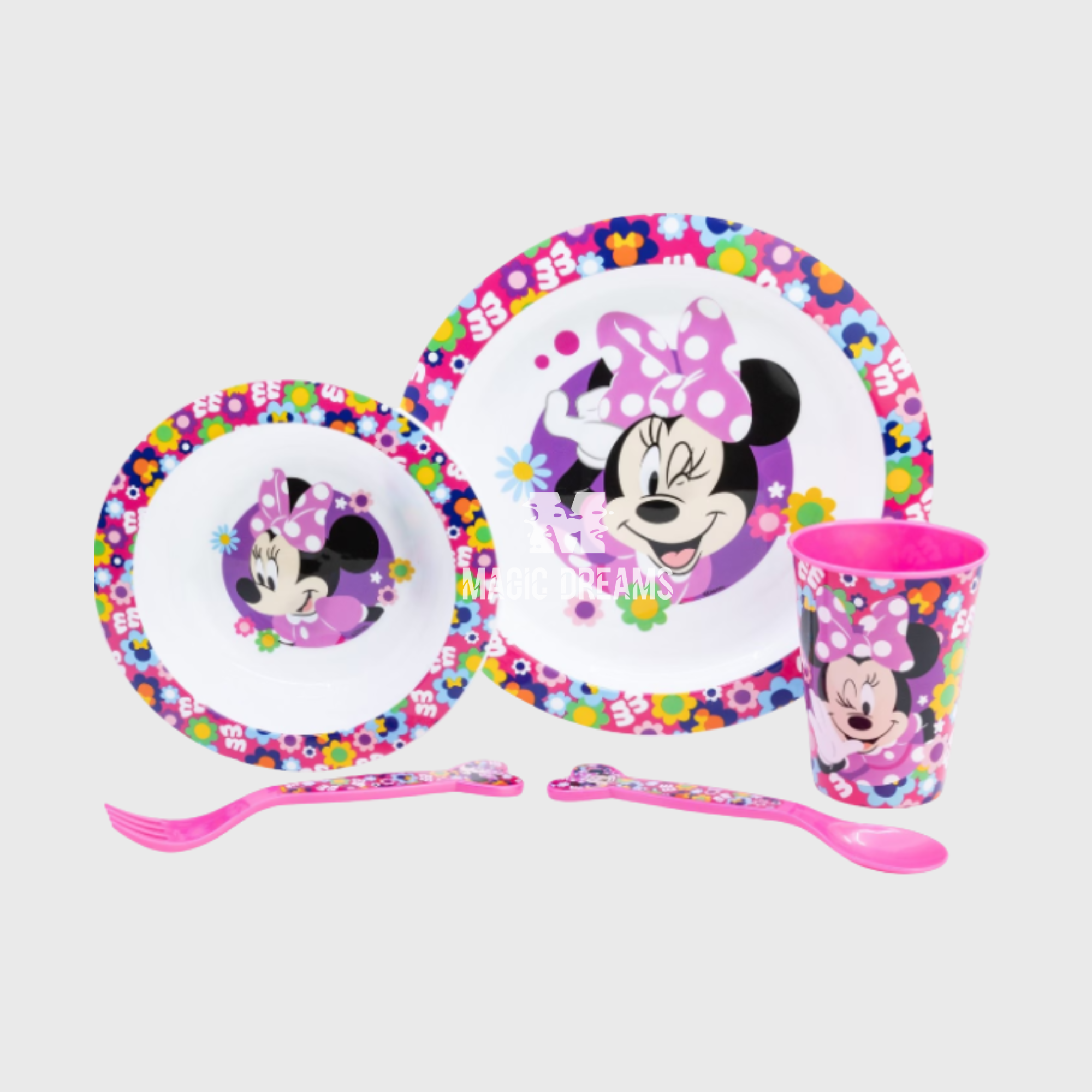 Conjunto de Refeição 5 Peças Minnie Mouse
