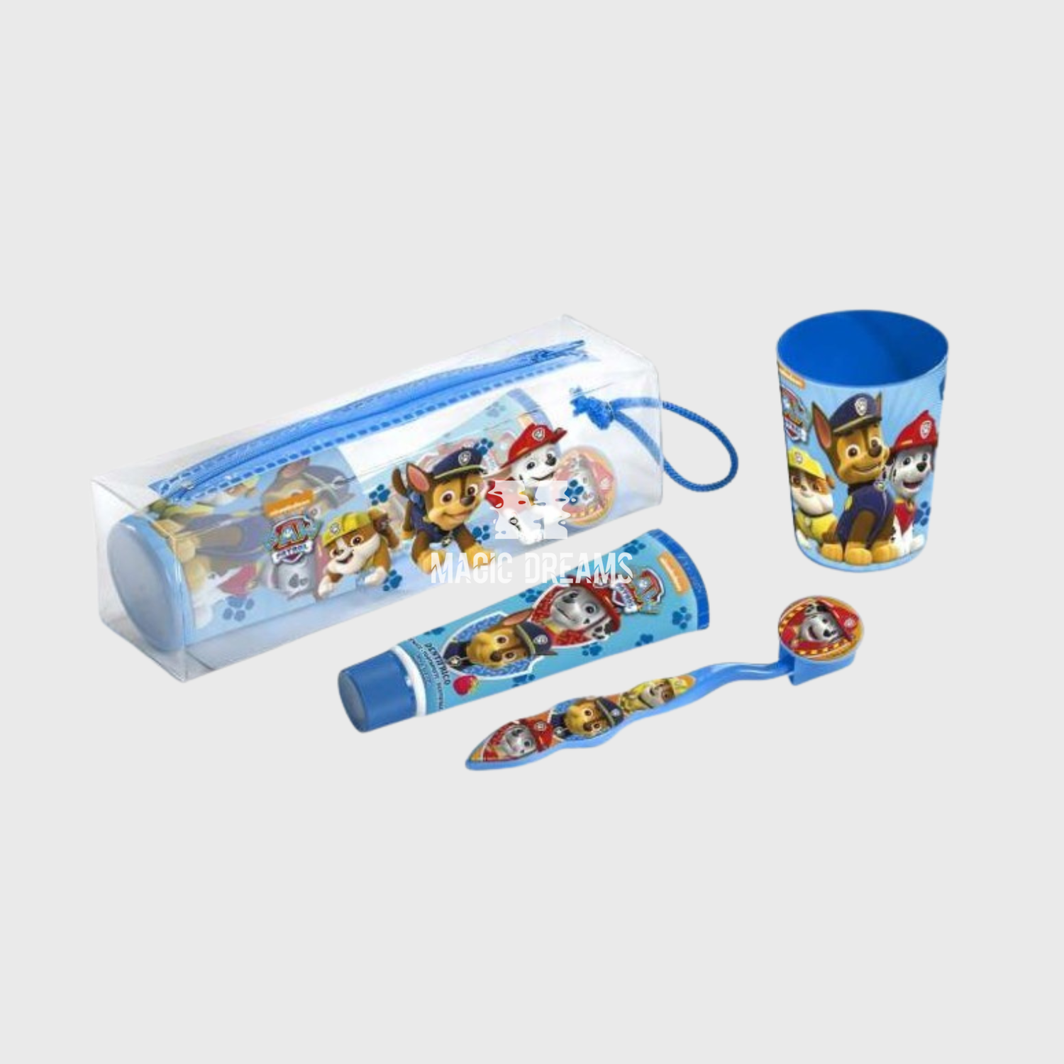 Necessaire de Higiene da Patrulha Pata com Porta-Escova Dentes