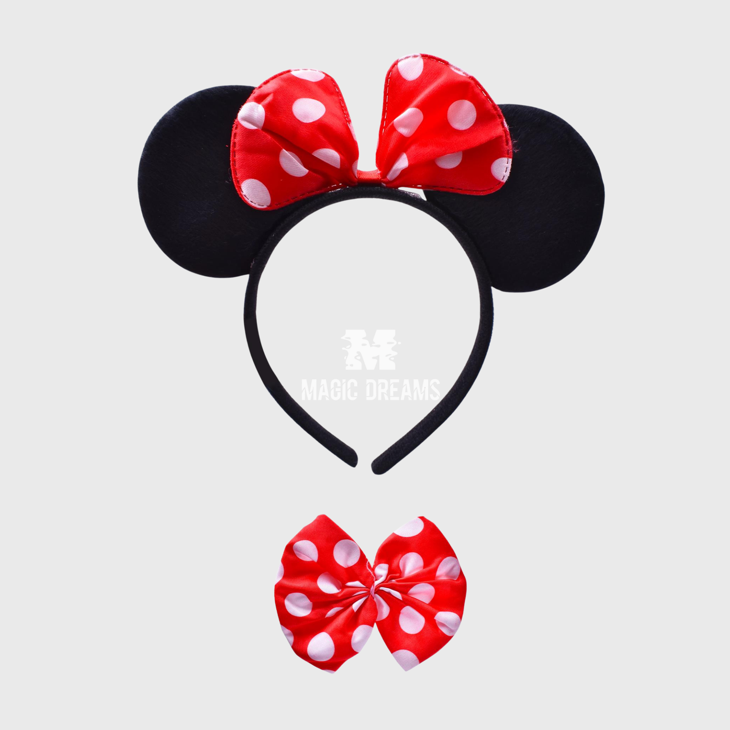 Fato Disfarce Ratinha com Vestido e Bandolete Minnie Mouse Inspiração