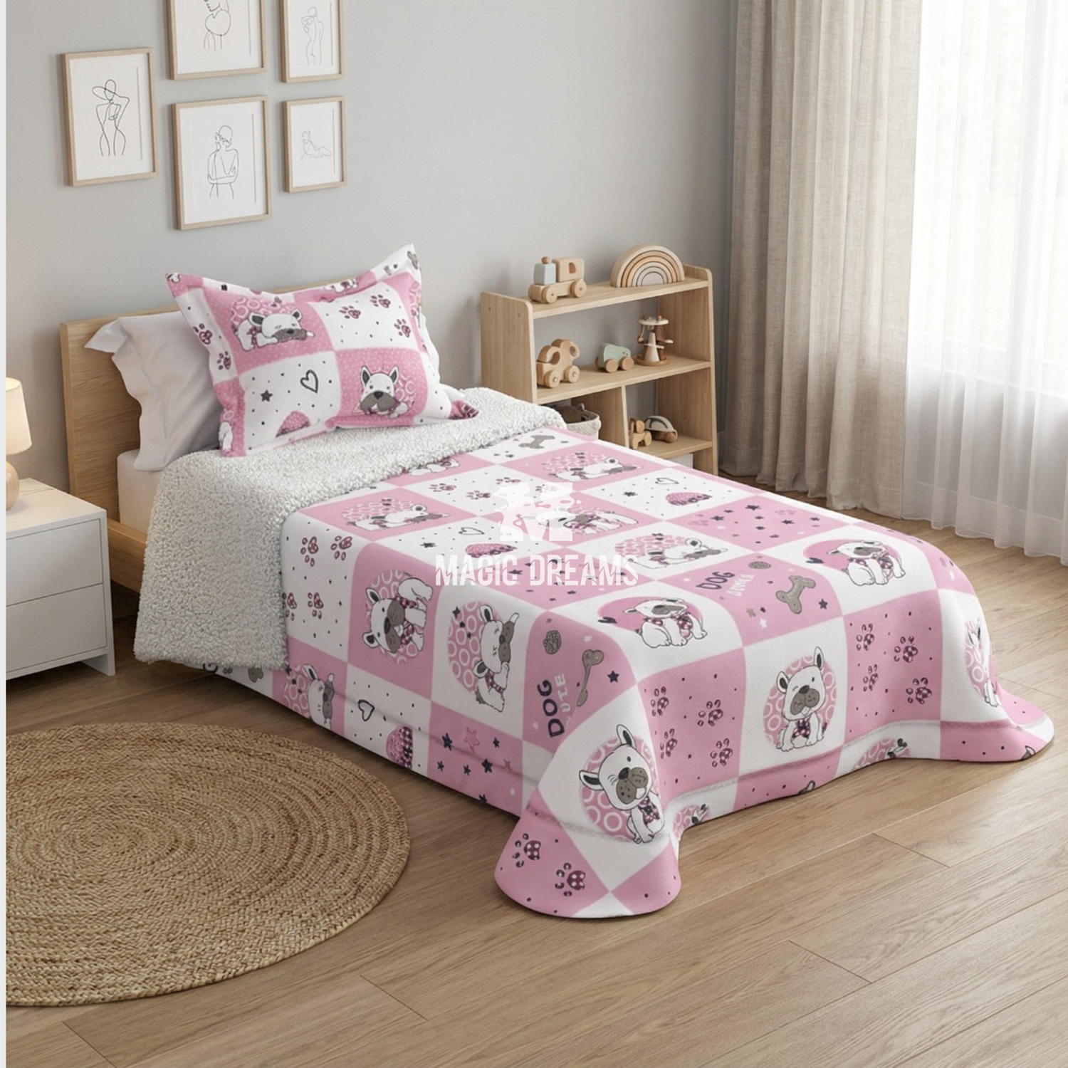 Edredão Funny Dog 180x260cm + Almofada