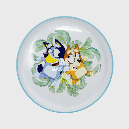 Prato Antideslizante Premium Bicolor Bluey e Bingo