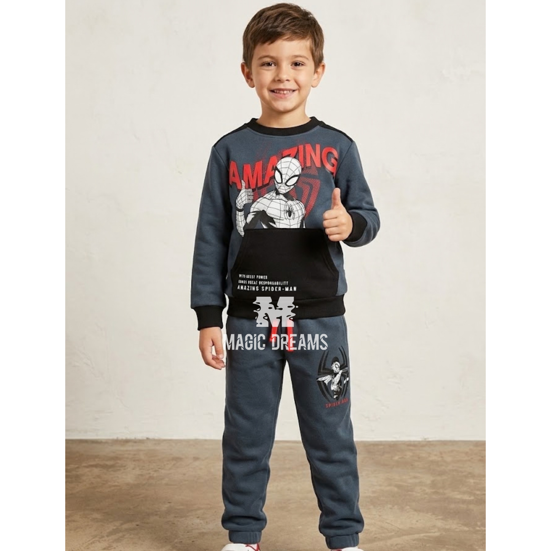 Fato de Treino Spiderman para meninos 3-8 anos