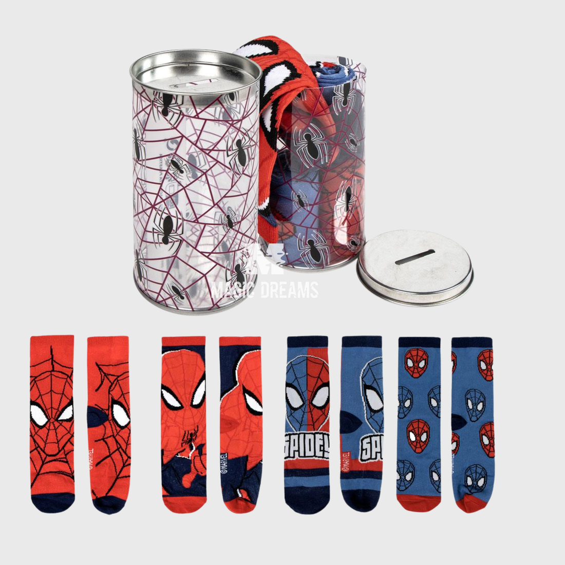 Pack 4 Meias Spiderman + Mealheiro Sortidas