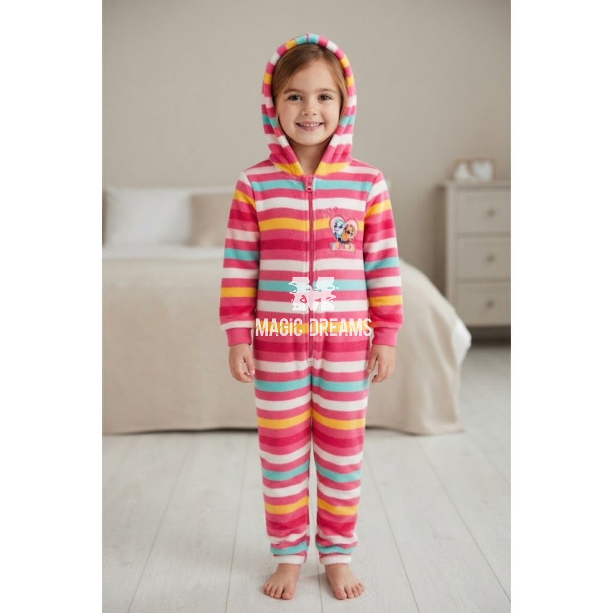 Pijama Macacão Coralina Patrulha Pata Skye Menina 4-8 anos