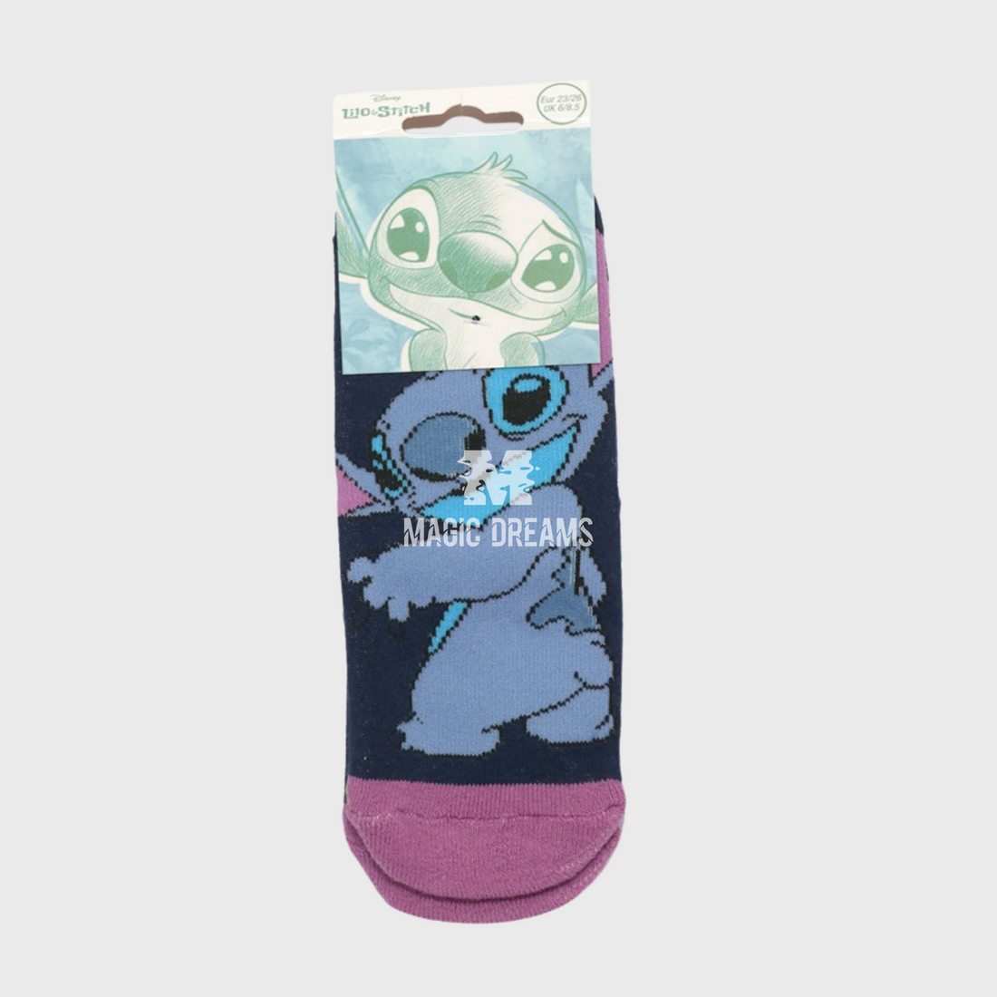 Par de Meias Lilo &amp; Stitch Azul Escuro Antiderrapantes