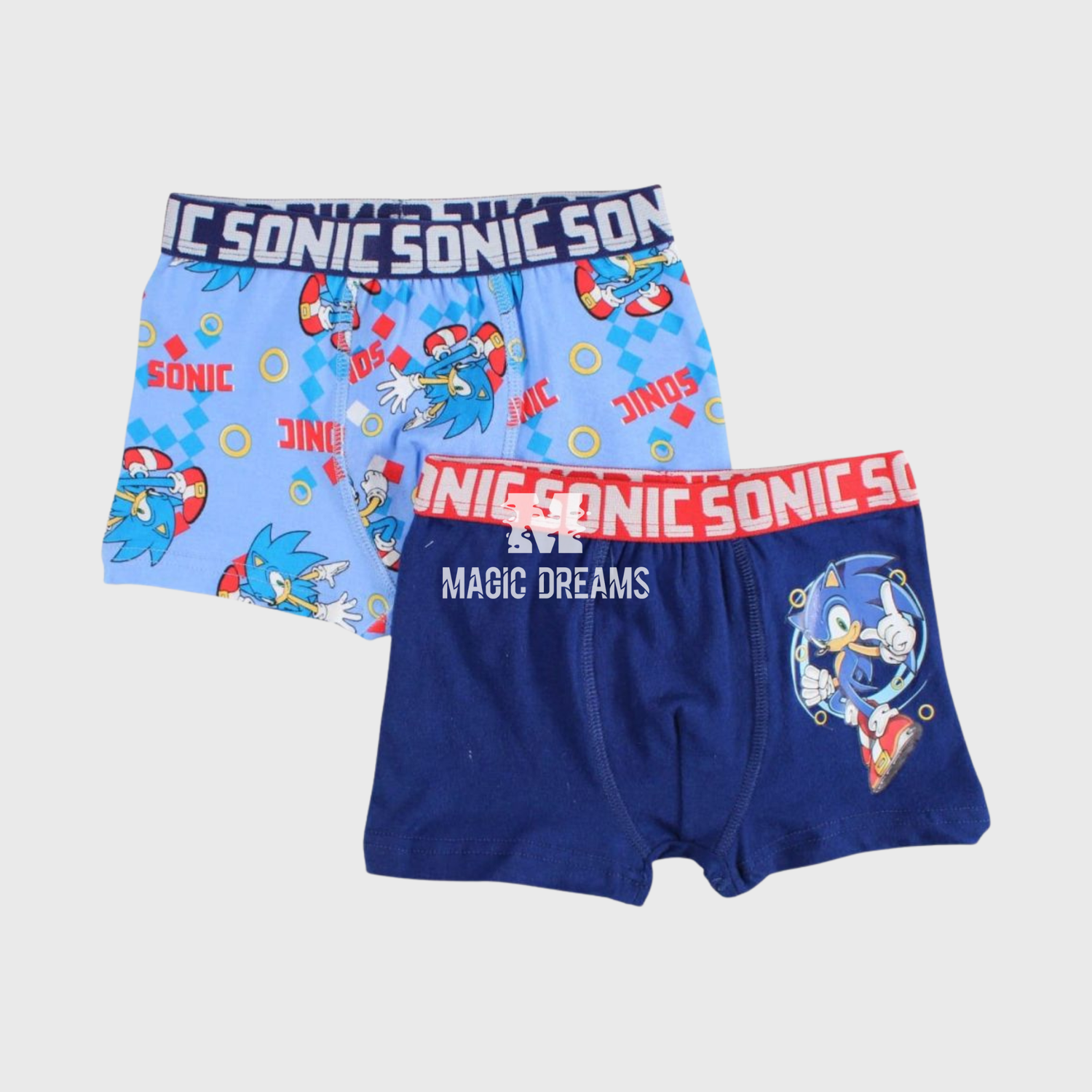 Pack 2 Boxers Menino Sonic 8/10A