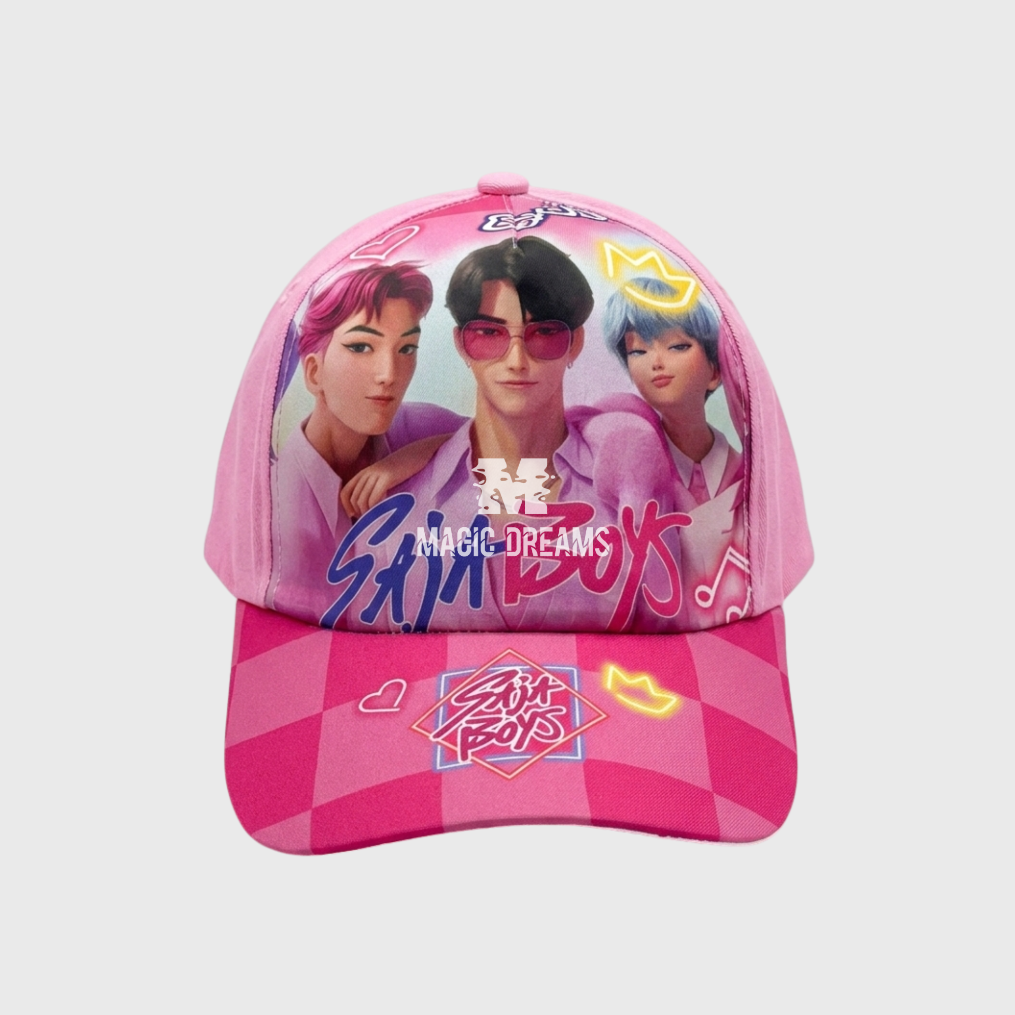 Boné Saja Boys K-Pop Rosa