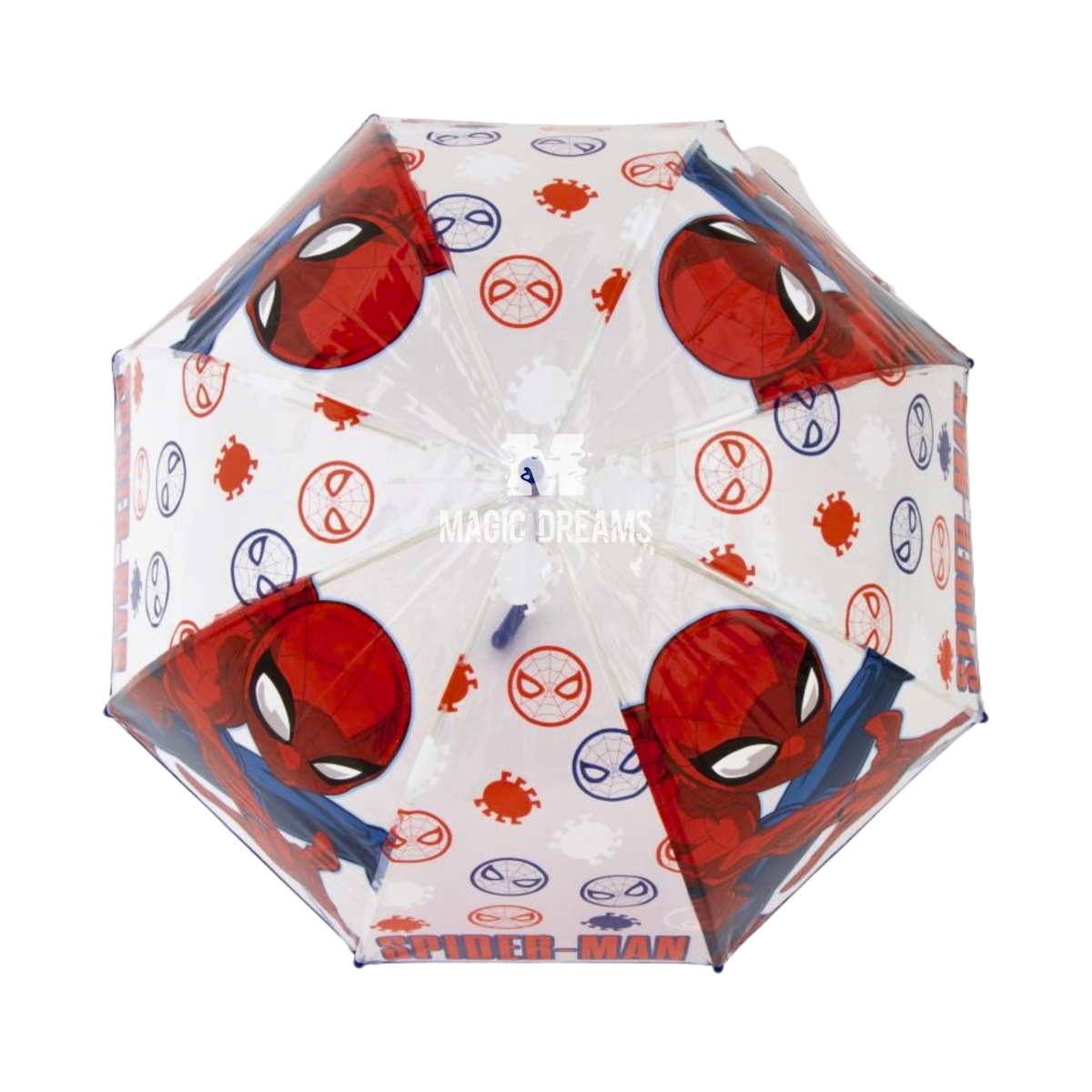 Guarda-Chuva Manual Eva Transparente Homem Aranha Cor Sortida