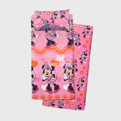 Jogo de Cama 3 Peças Infantil Minnie Mouse Disney Solteiro