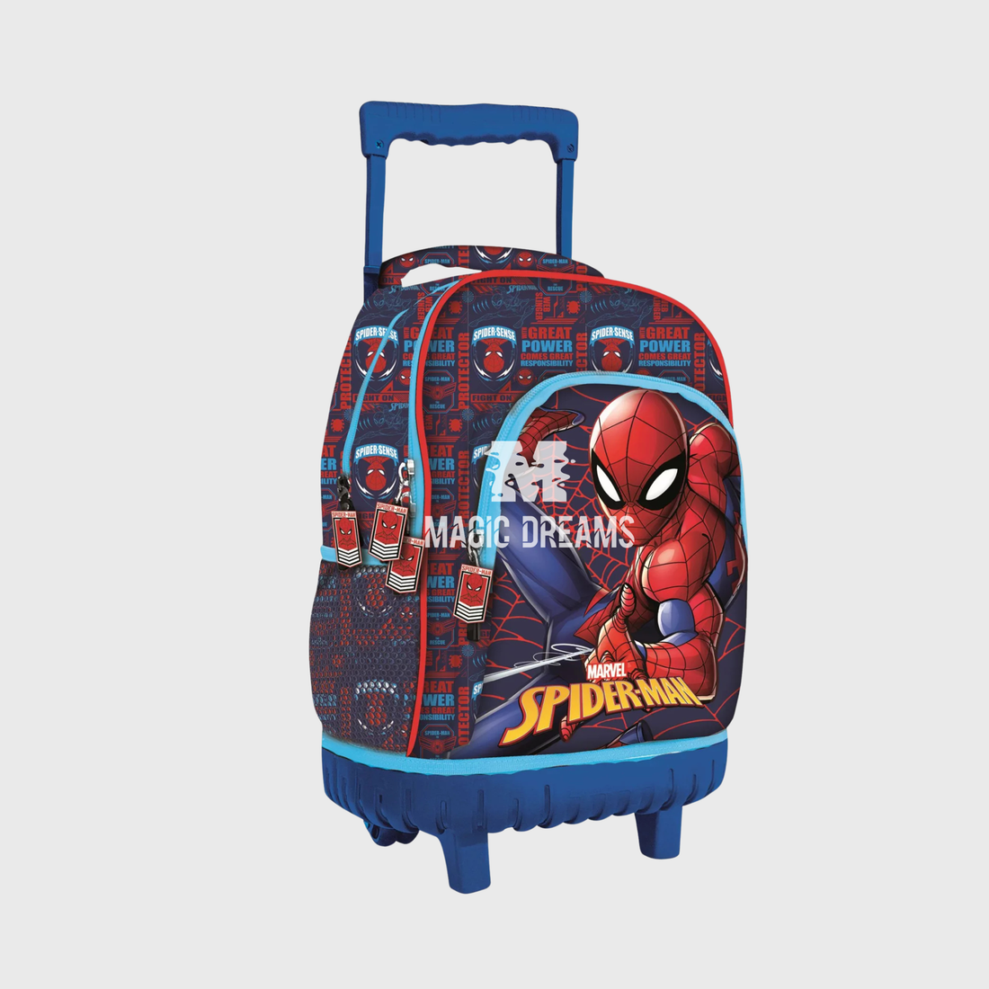 Mochila Escolar Trolley Premium Great Power Spiderman 44cm