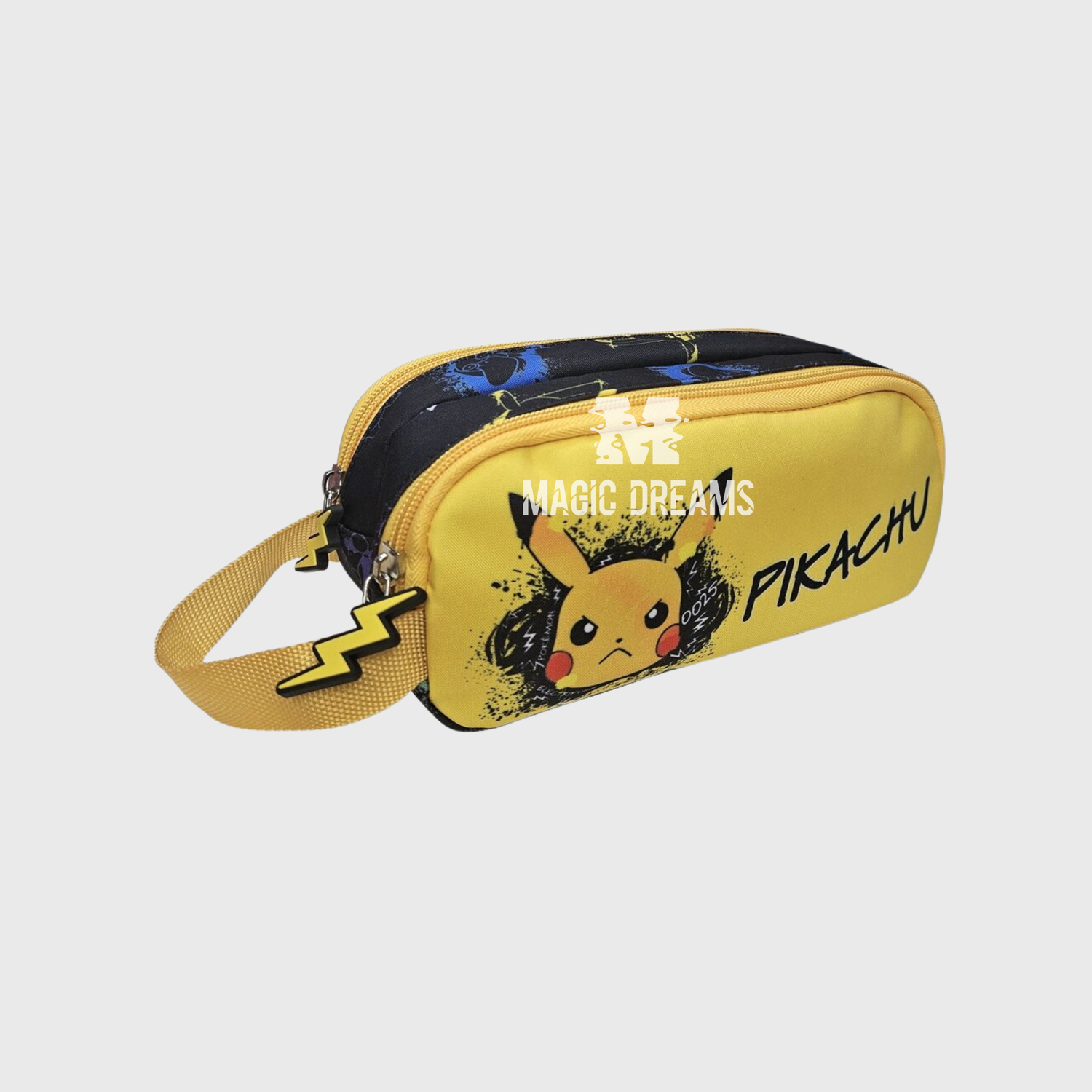 Porta Lápis Estojo Duplo Pokémon Skate Face 21x8x6cm