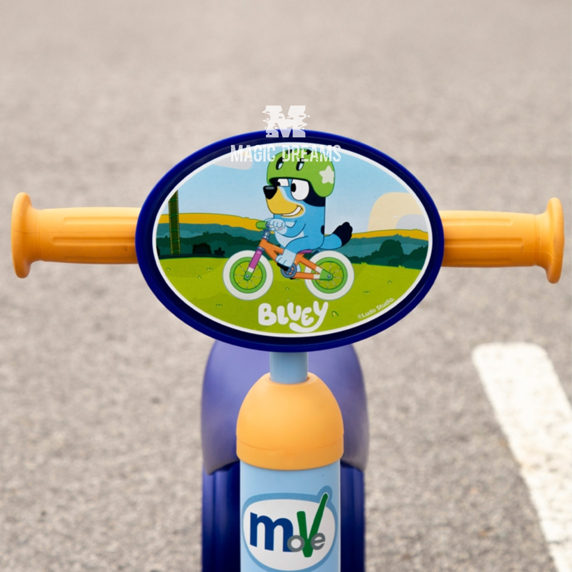 Triciclo Ride-On Bluey e Bingo 47x25x37cm