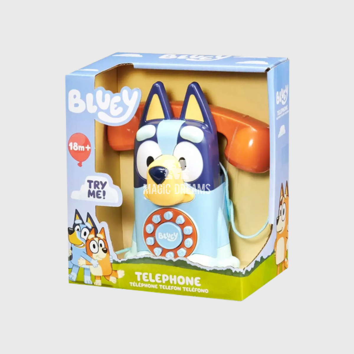 Telefone de Brinquedo Interativo com Sons e Melodias Bluey 18M+