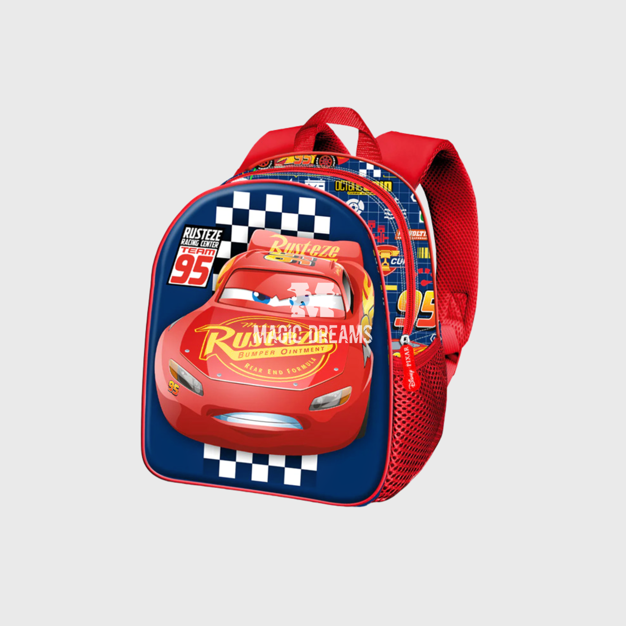 Mochila Pré-Escolar 3D Ellte Cups Cars 32cm