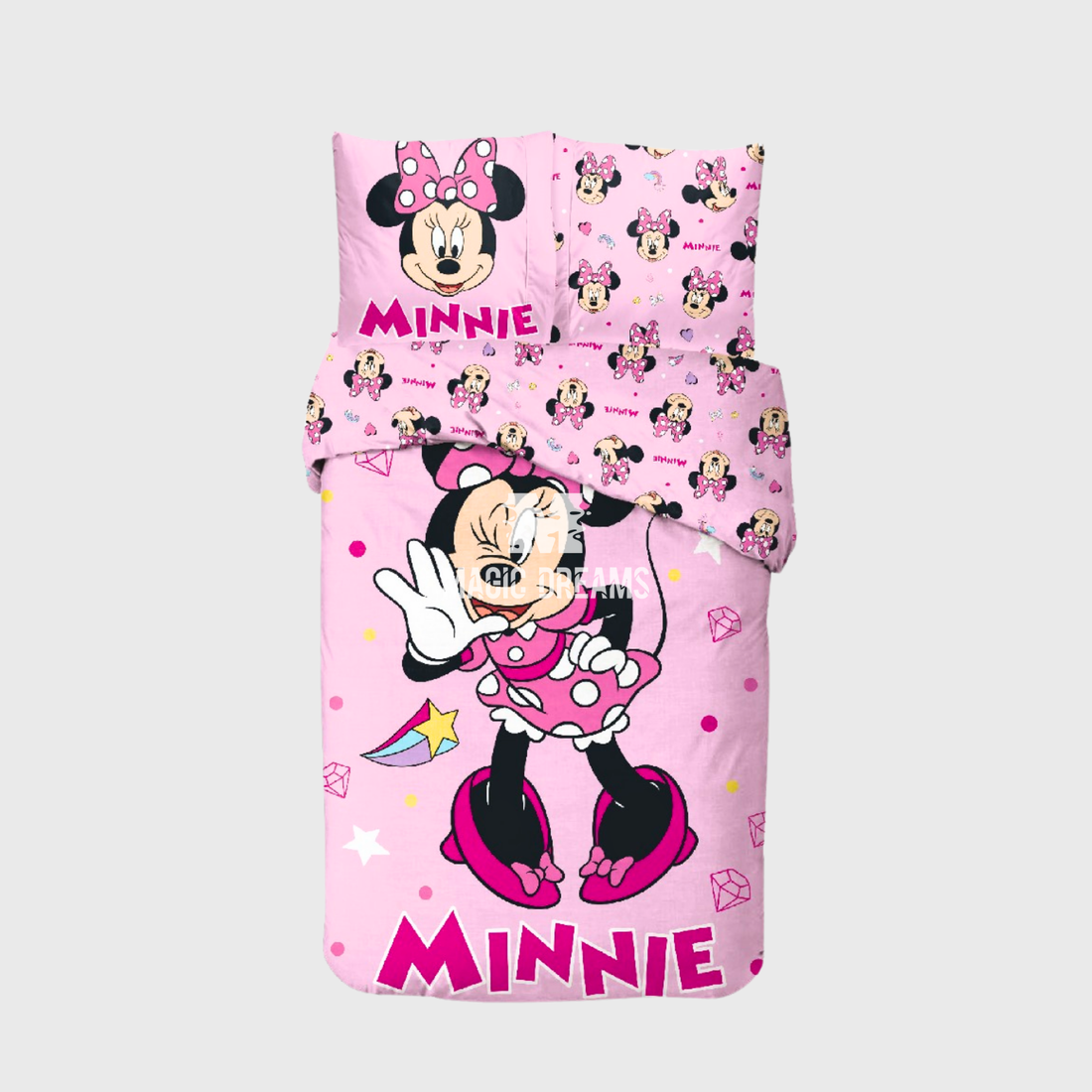 Capa de Edredão e Fronha Minnie Mouse