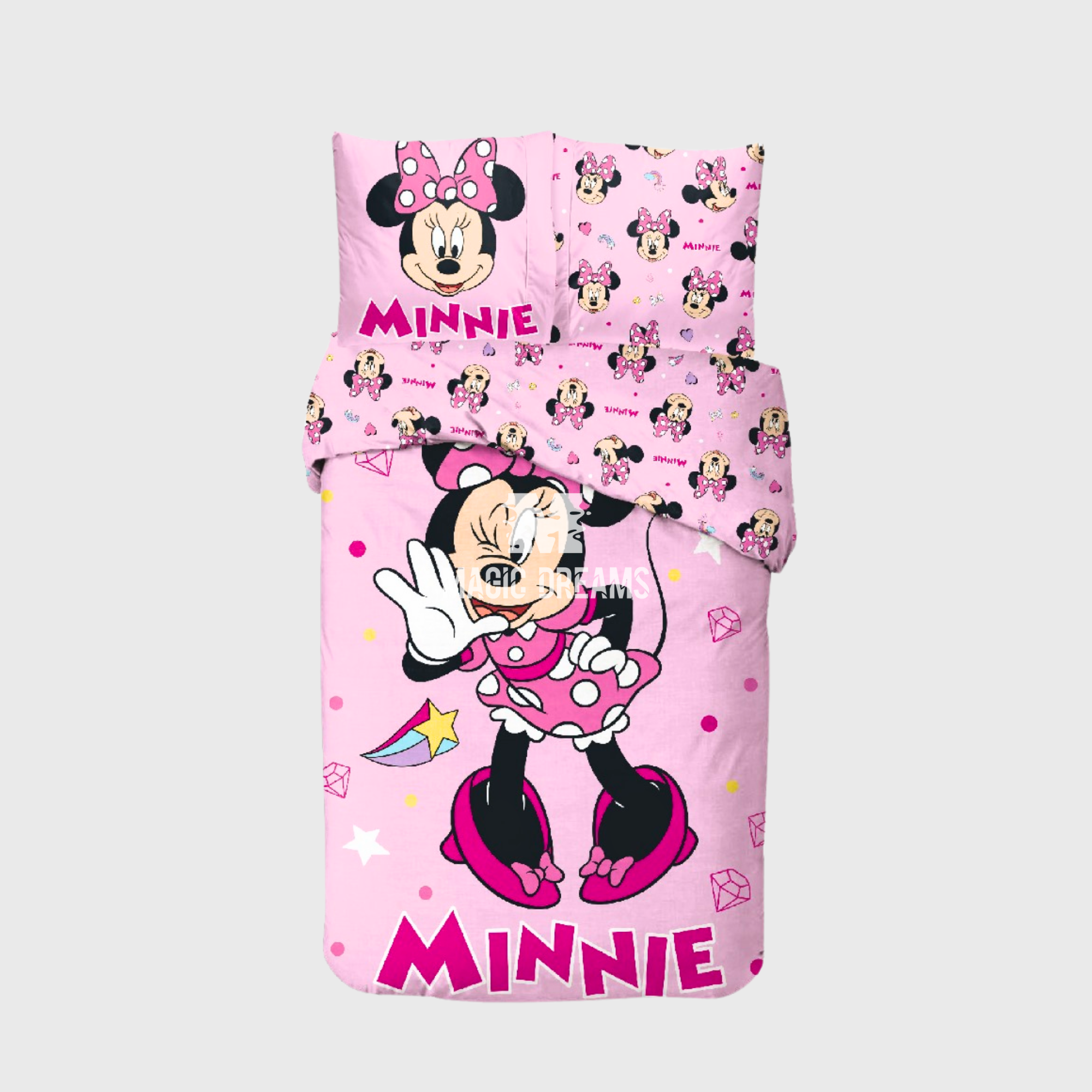 Capa de Edredão e Fronha Minnie Mouse