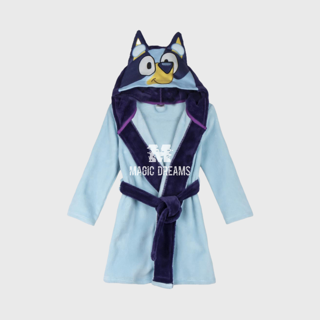 Robe Coralina Bluey com Capuz Azul 3-6 anos
