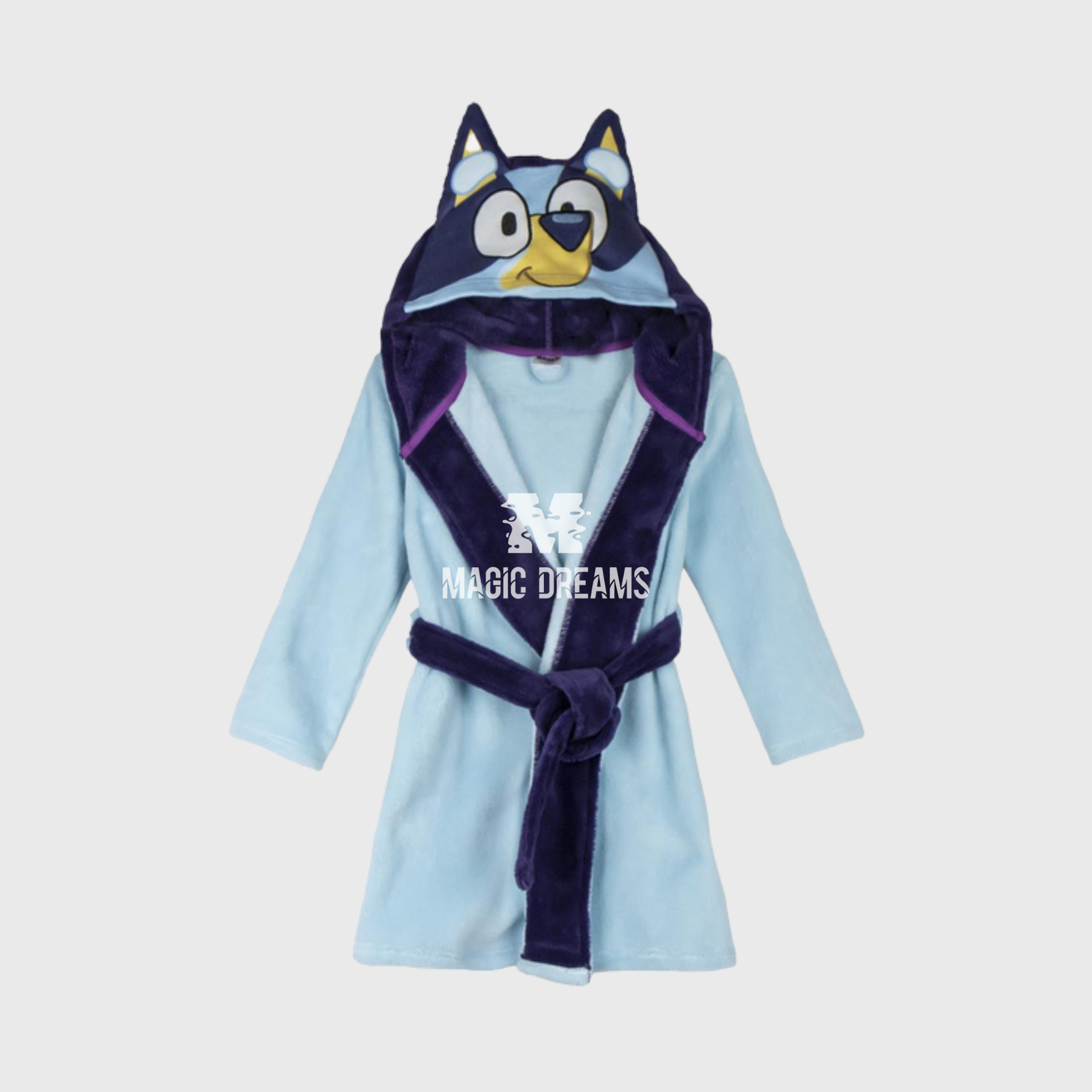 Robe Coralina Bluey com Capuz Azul 3-6 anos