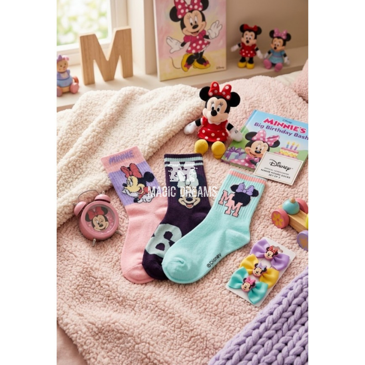 Set de 3 Meias Minnie Mouse - Modelo Sortido
