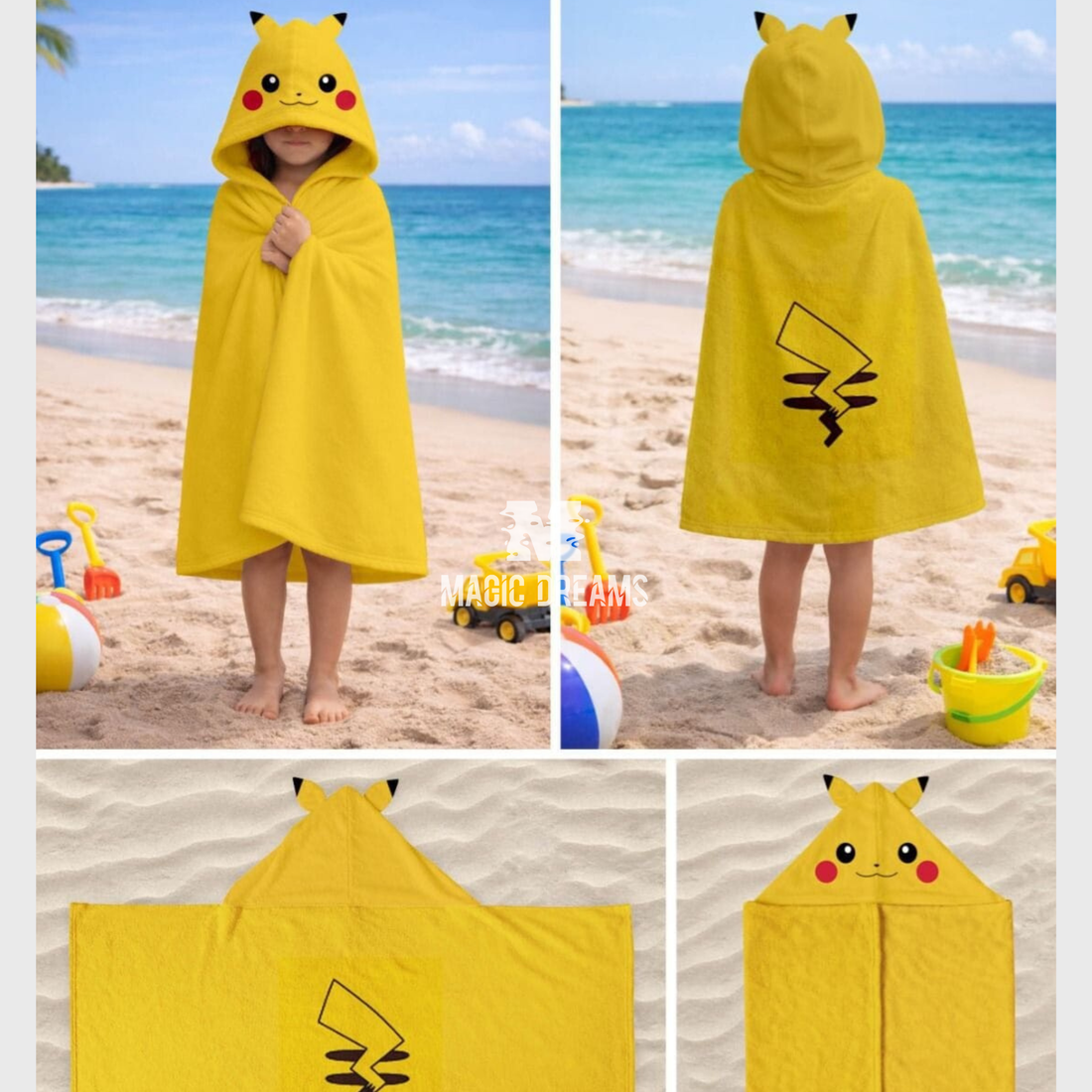 Poncho de Praia Microfibra Pokémon 70x140cm