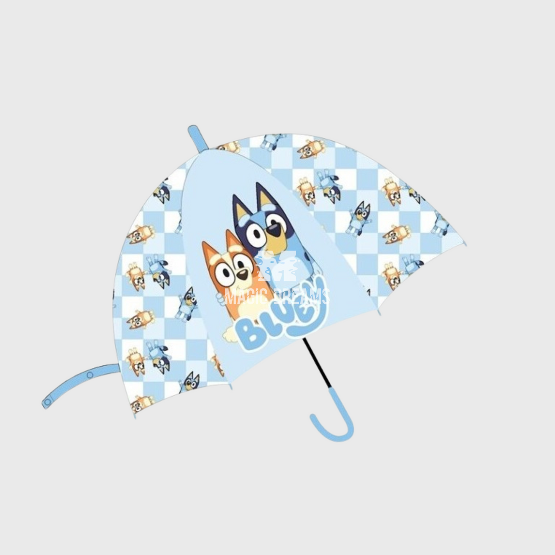 Guarda-Chuva Bluey e Bingo Azul Claro Automático 48cm