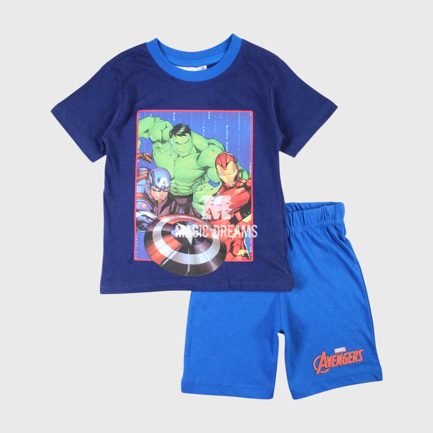 Pijama de Verão T-shirt + Calção Avengers Marvel Cor Sortida