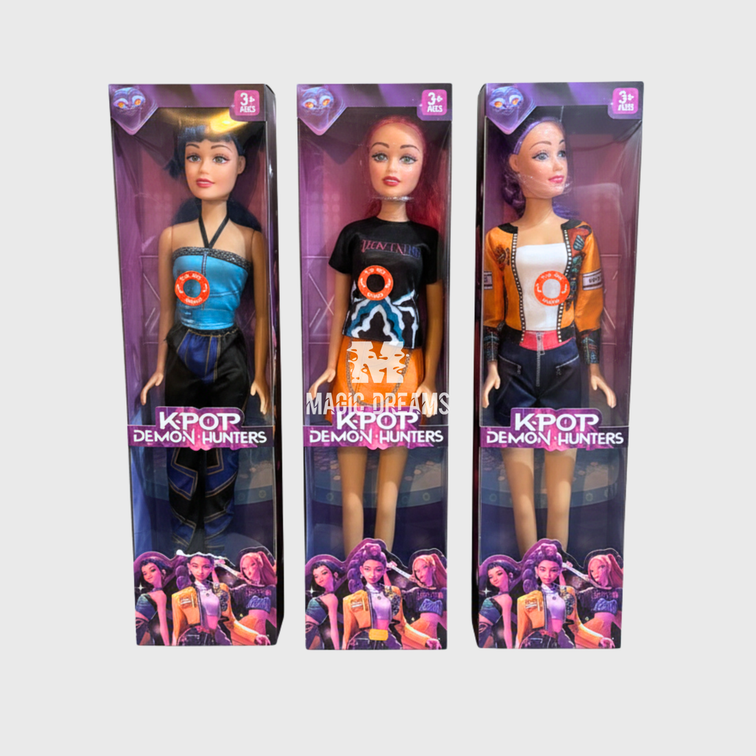 Bonecas Guerreiras K Pop Demon Hunters com música 80cm