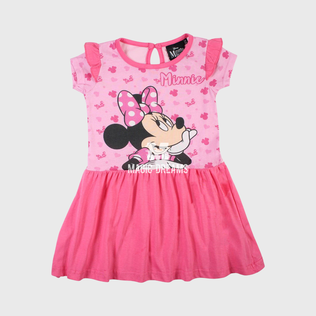 Vestido Manga Curta de Verão Minnie Mouse