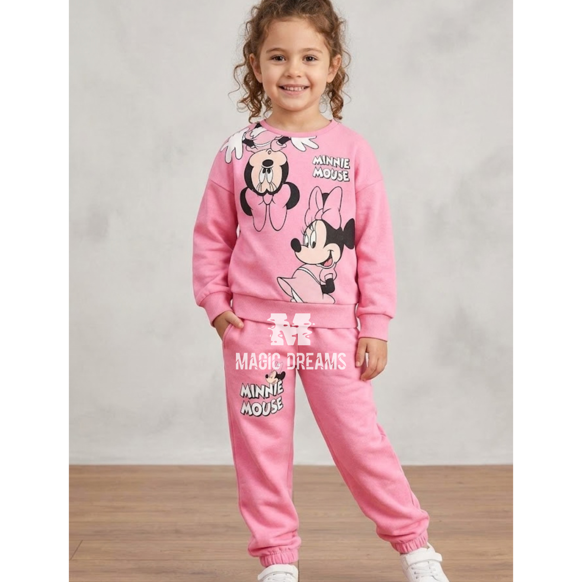 Fato de Treino com Calça e Camisola Minnie Mouse Rosa 3-8 anos