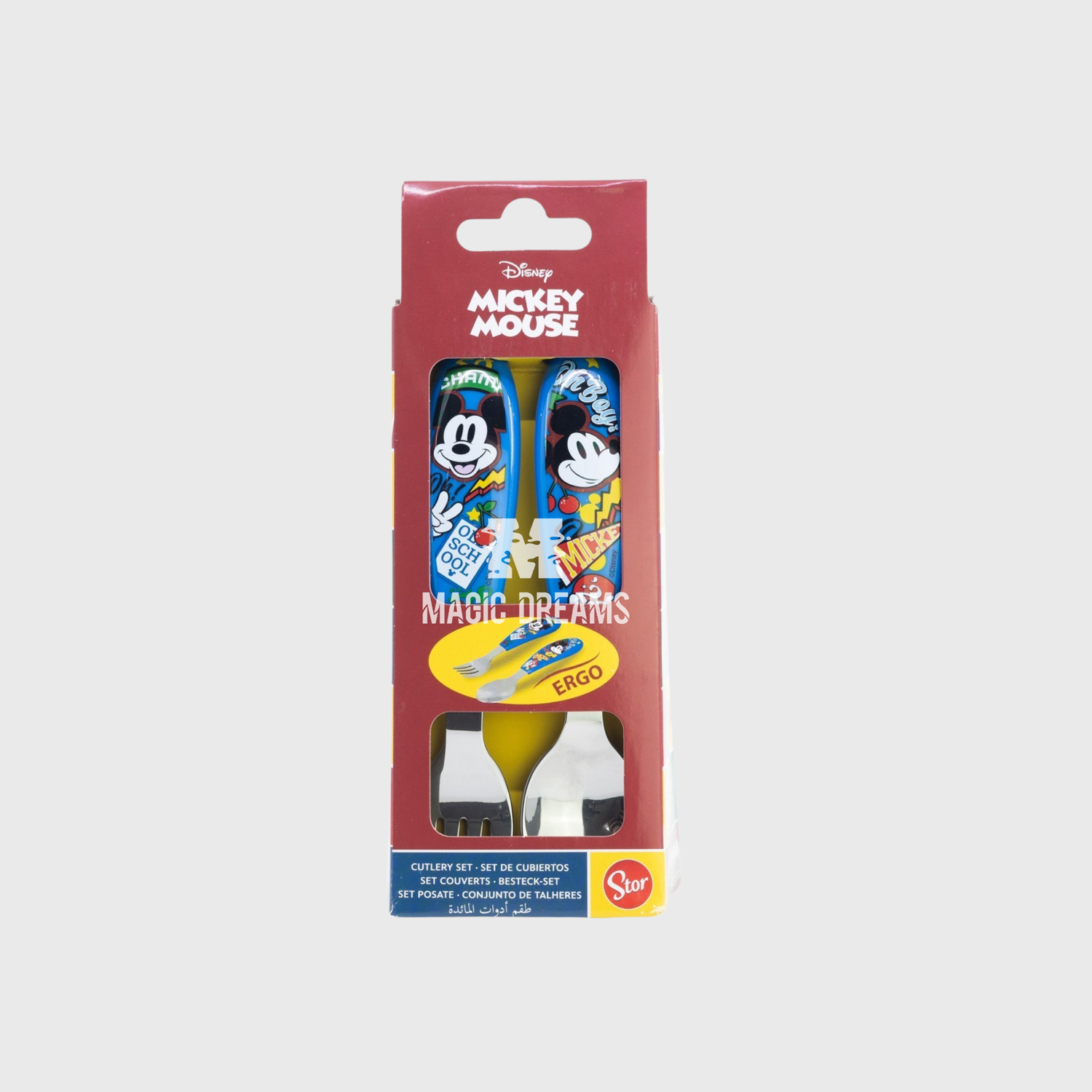 Conjunto de 2 Talheres Inox Mickey Mouse