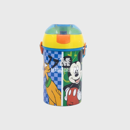Garrafa Pop Up com Palhinha Mickey Mouse Has Fun 450ml