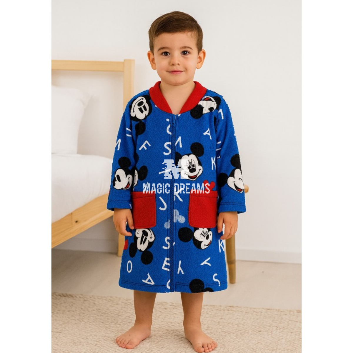 Robe Coralina Manga Comprida Mickey Mouse