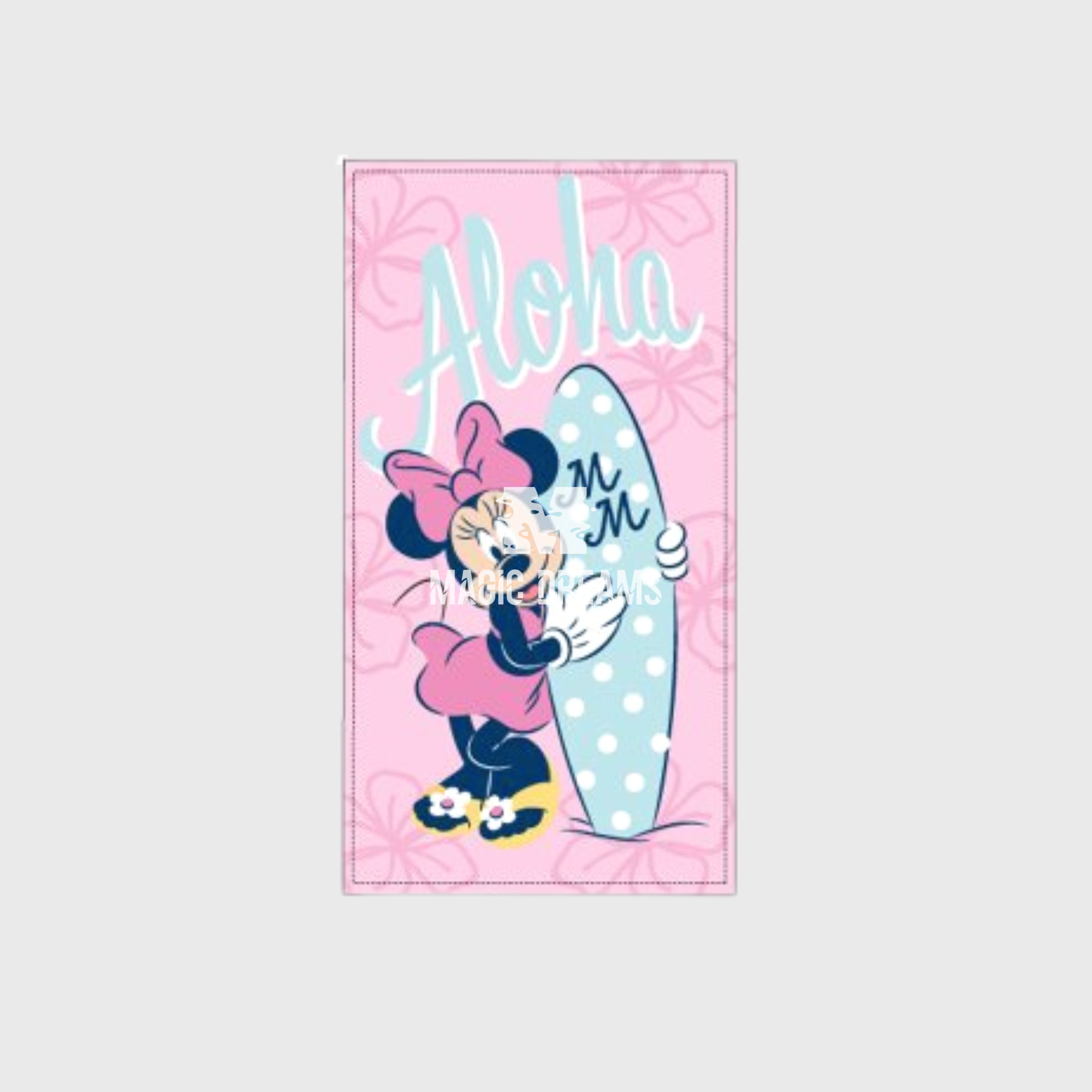 Toalha de Praia Microfibra Aloha Minnie Mouse Disney 70x140cm