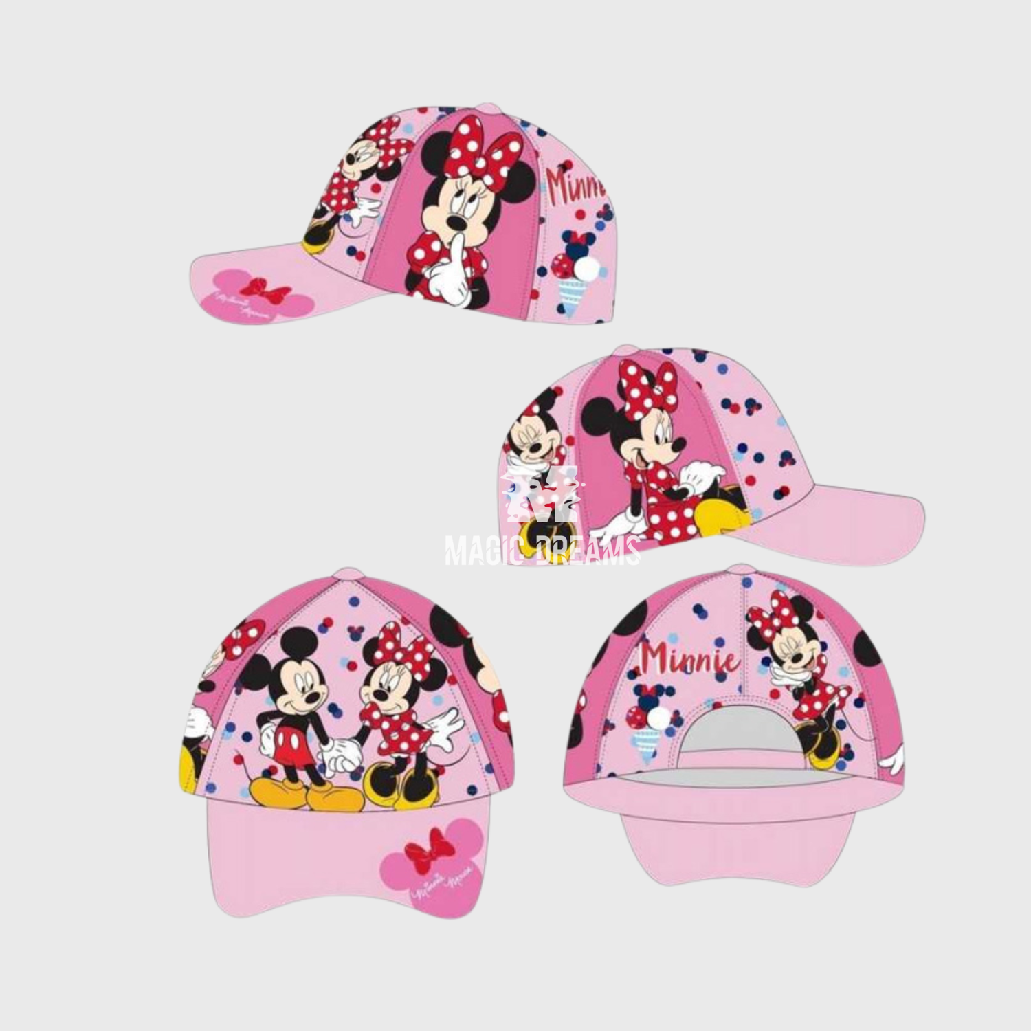 Boné Full Print Minnie Mouse 53cm