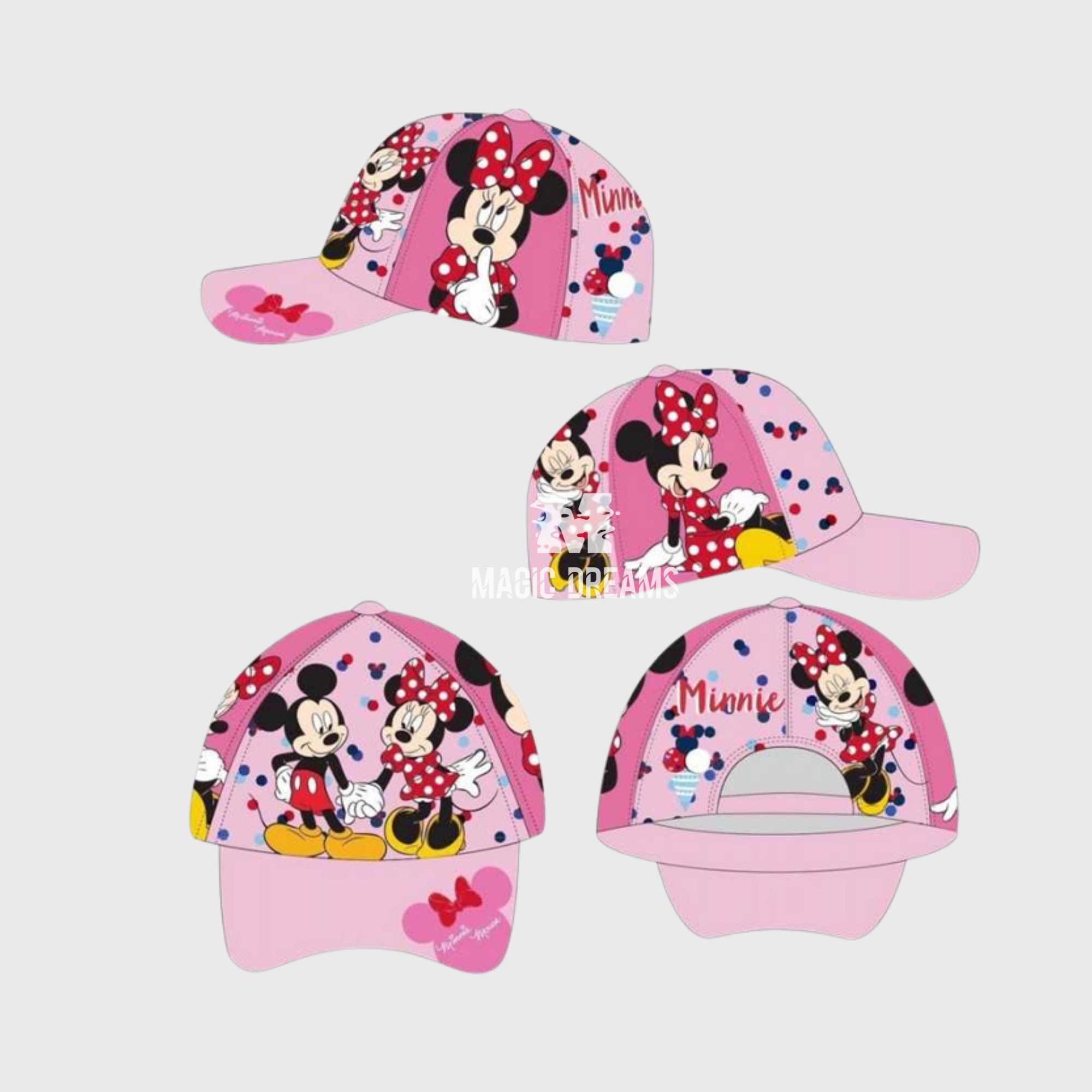 Boné Full Print Minnie Mouse 53cm