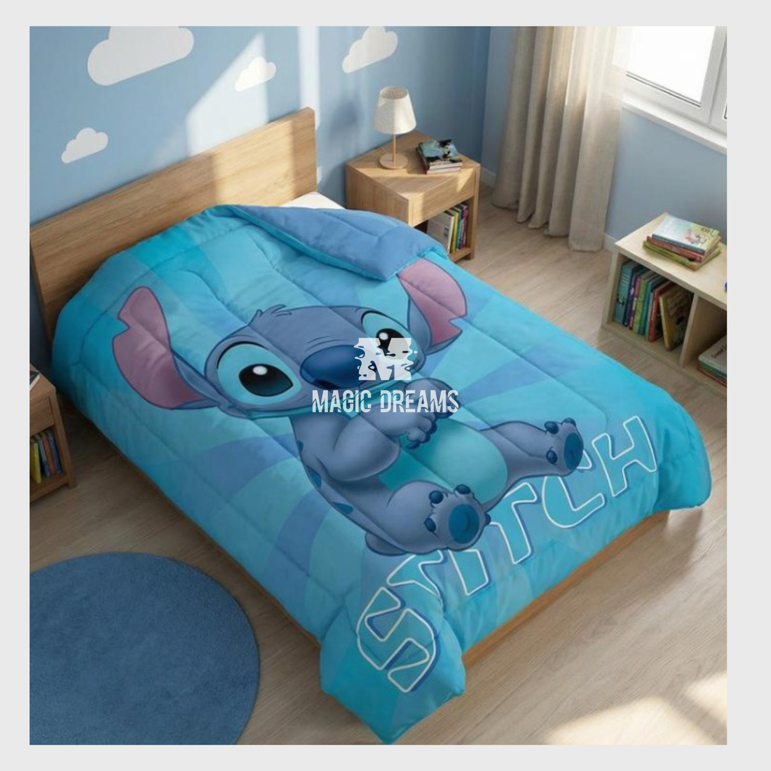 Edredão Stitch Azul 180x260cm