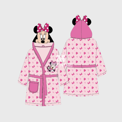 Robe Infantil com Capuz Disney Minnie Mouse Rosa
