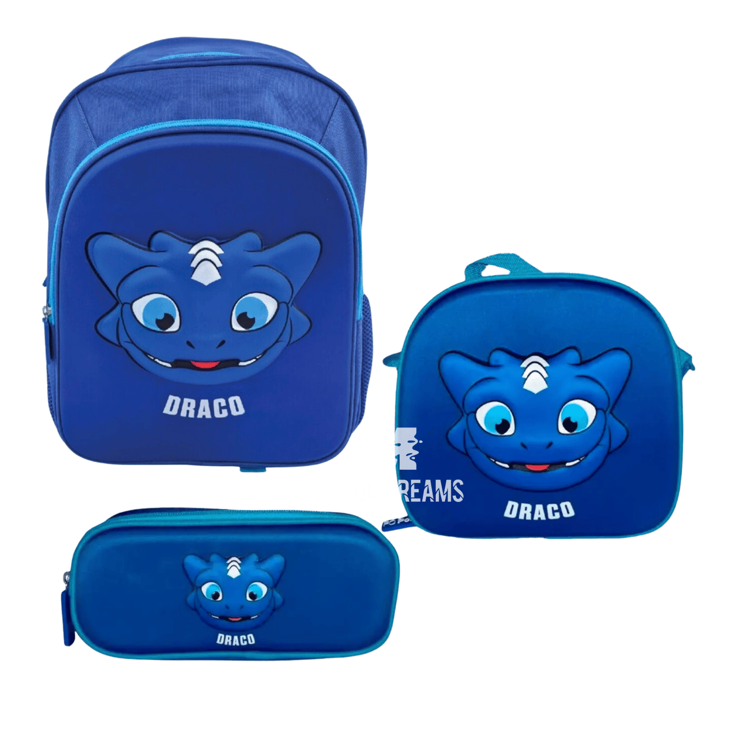 Conjunto Escolar Mochila 3D 39cm Draco + Lancheira Térmica + Estojo Simples FC Porto