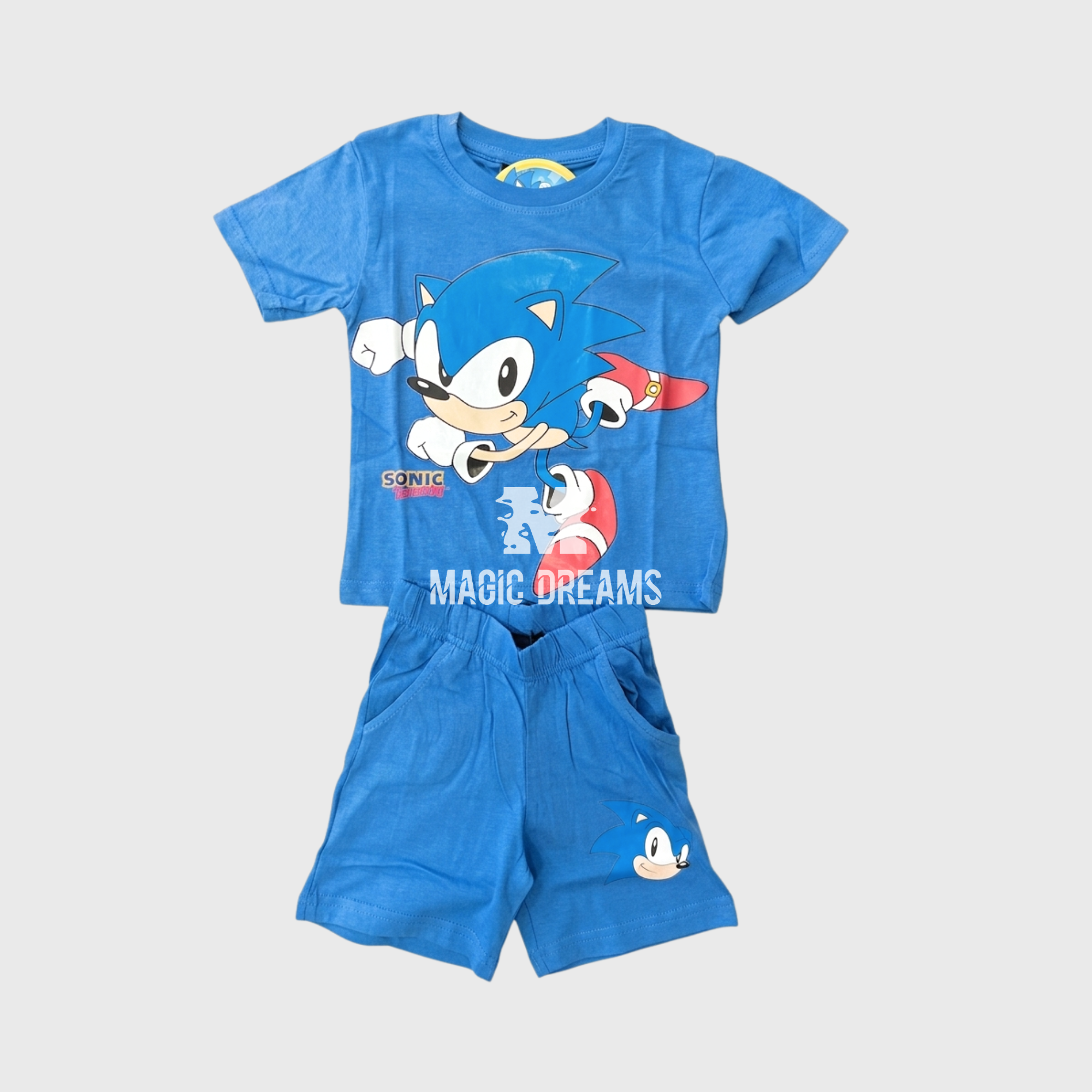 Conjunto T-Shirt e Calções de Verão Sonic The Hedgehog