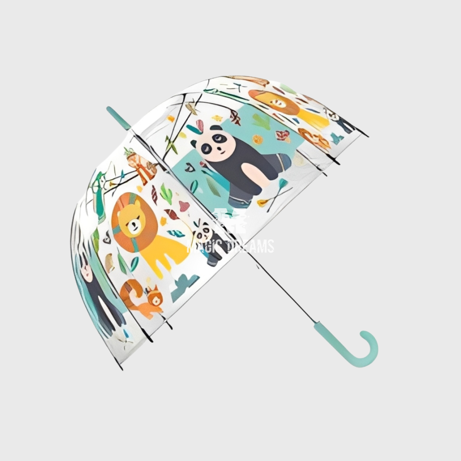Guarda Chuva Panda Transparente 48cm