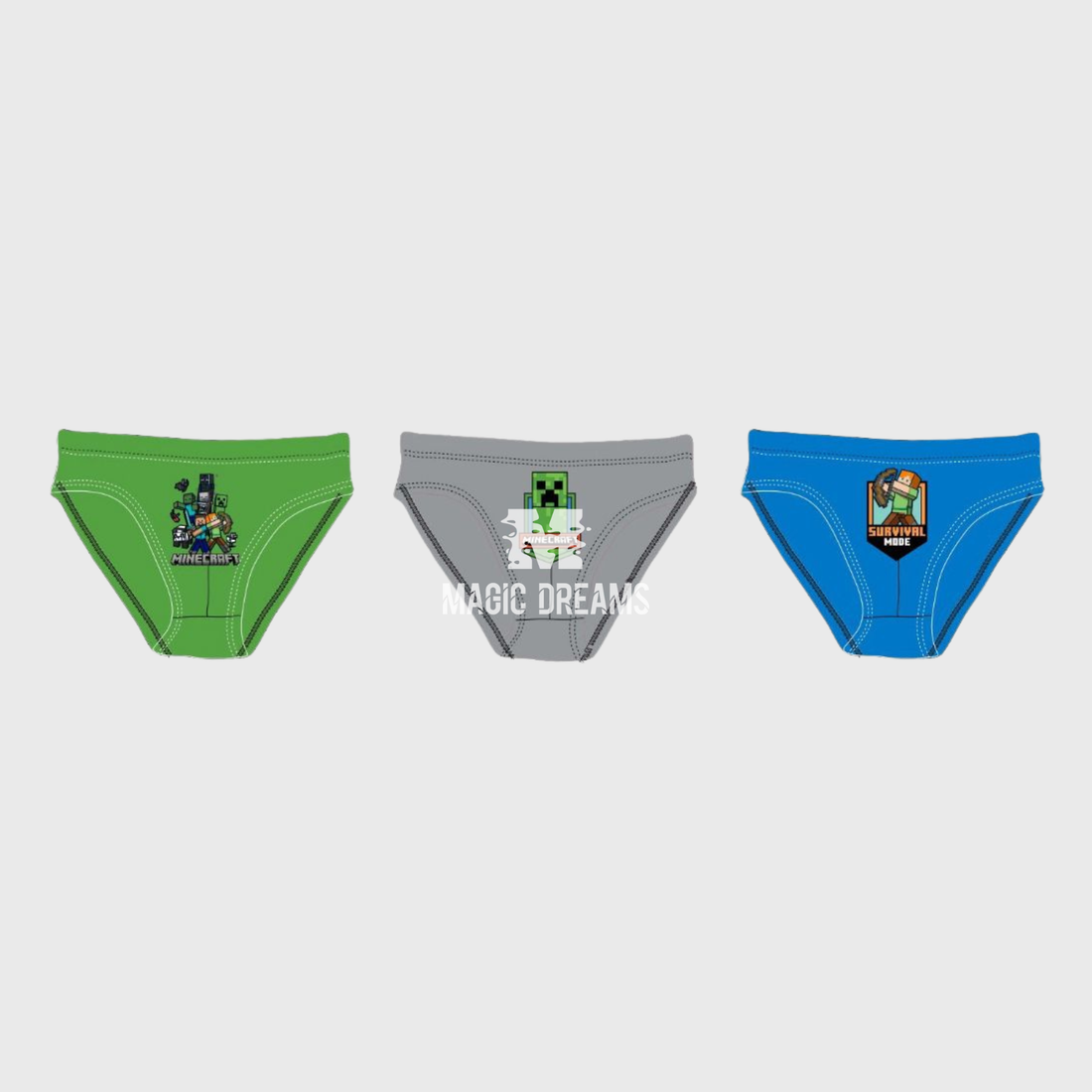 Pack de 3 Cuecas Minecraft