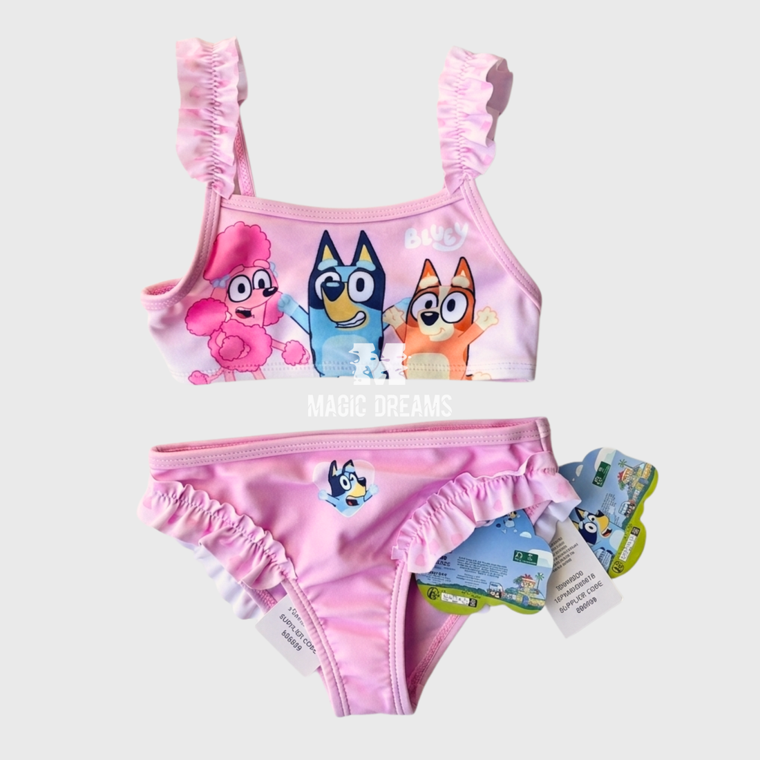 Biquini Bluey e Bingo (3-8 anos)