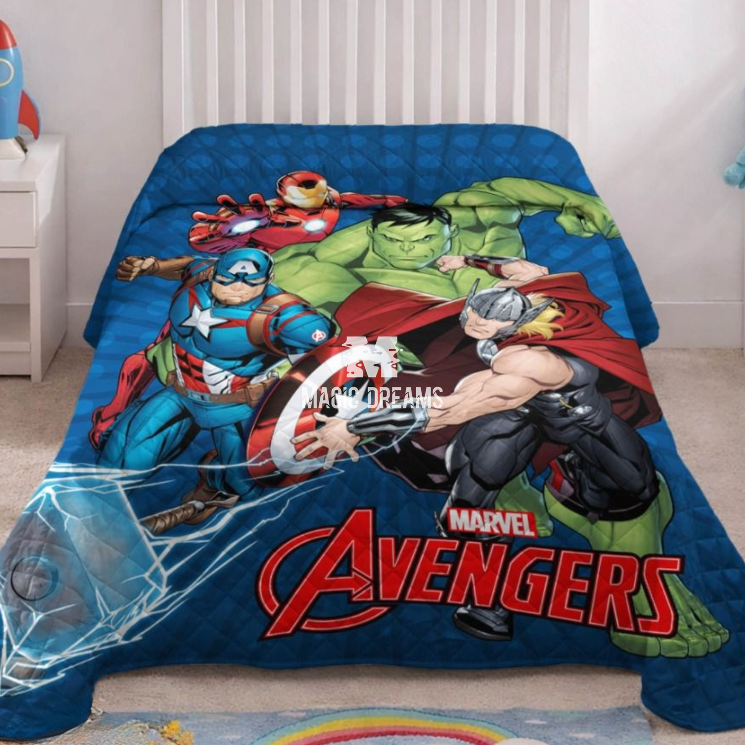 Colcha Primavera/Verão Avengers Marvel 170x250cm