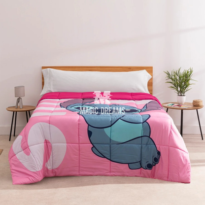 Edredão Stitch Rosa 180/200x260cm