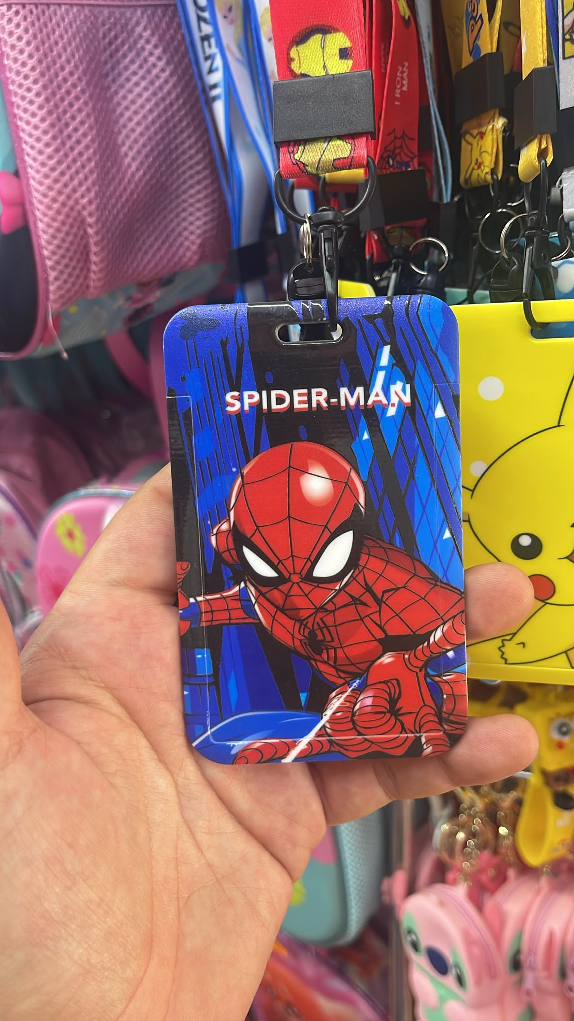 Porta-Cartões com Fita de Pescoço Spiderman
