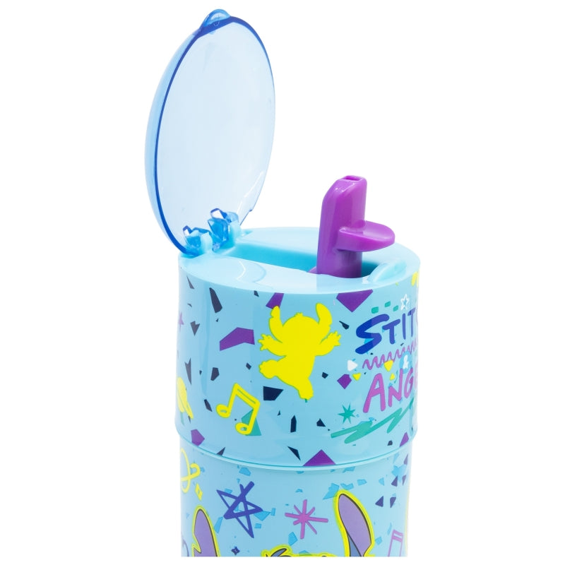 Garrafa Slipper 350ml Stitch e Angel
