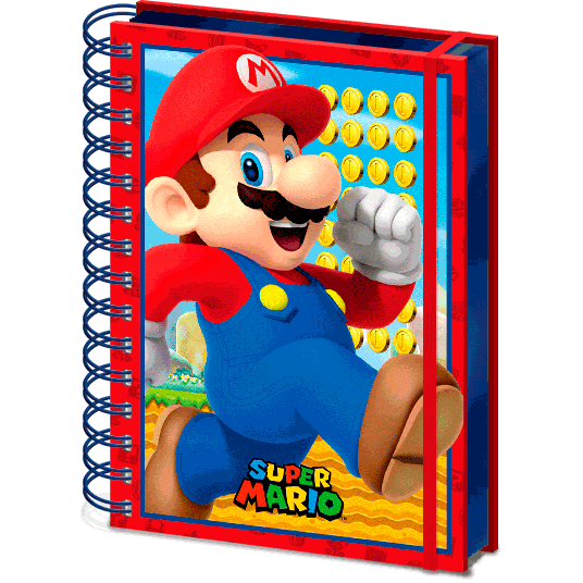 Caderno A5 Lenticular Super Mario Bros