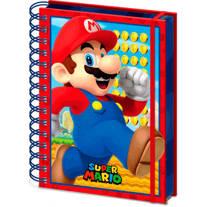 Caderno A5 Lenticular Super Mario Bros